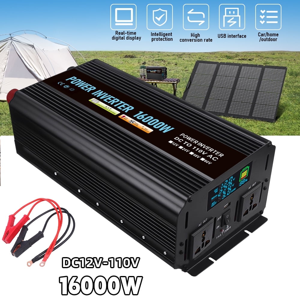 DFITO Power Inverter, 12V, 8000W Continuous, 16000W Surge, LCD Display
