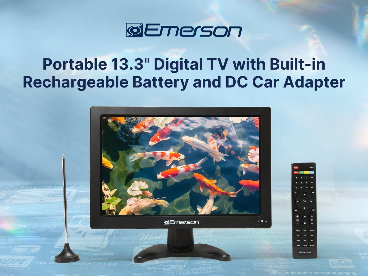 Emerson ET-1300 Portable 13.3” Digital TV with Built-in Rechargeable - My Store 2