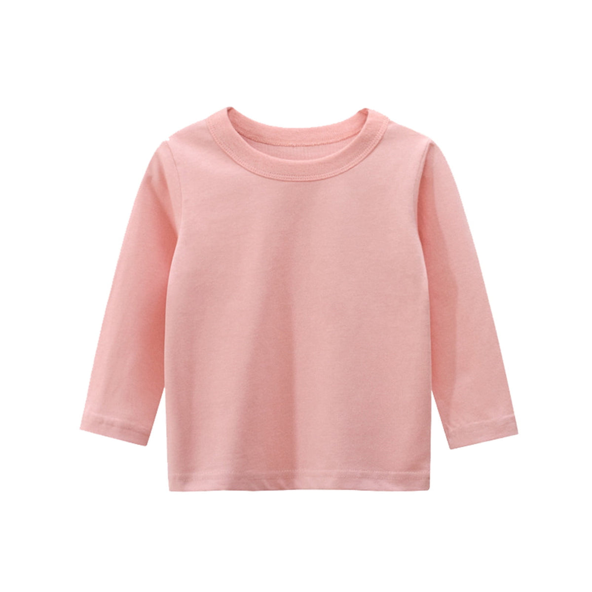 Boys Long Sleeve Shirts Solid Basic Tee Soft Cotton Kids Clothes Boys