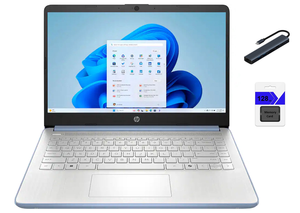 HP 14” HD Laptop, Intel Processor N150, 4GB RAM, 128GB UFS, Windows