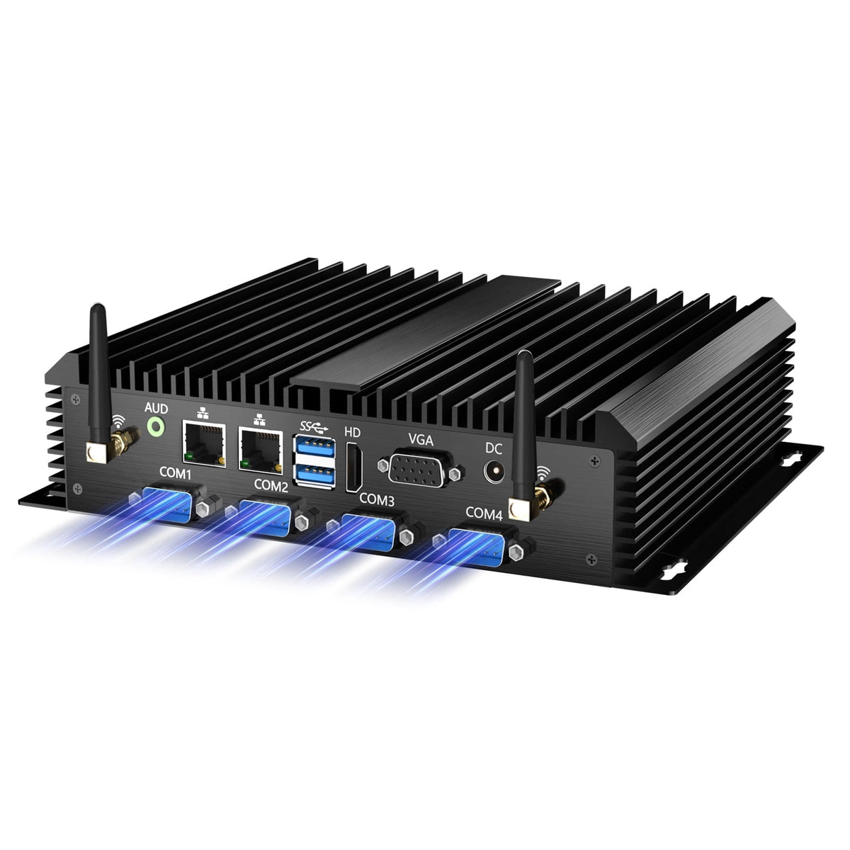 Industrial Mini PC, Kinupute Fanless Desktop Computer Core i5-4200U 1.