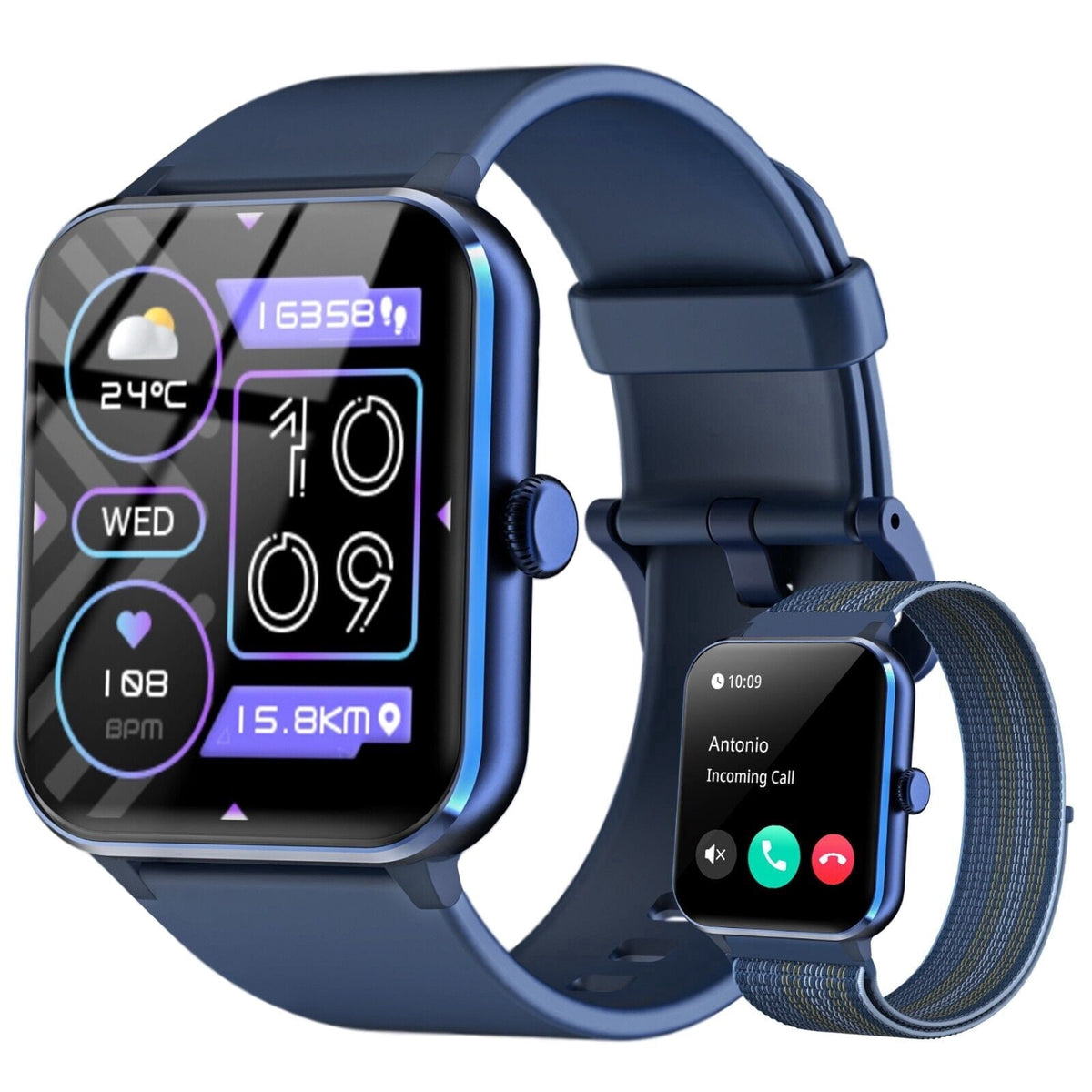LUOMATE Smart Watch for Men Women, 1.85" Touch Screen with Bluetooth C - My Store 2