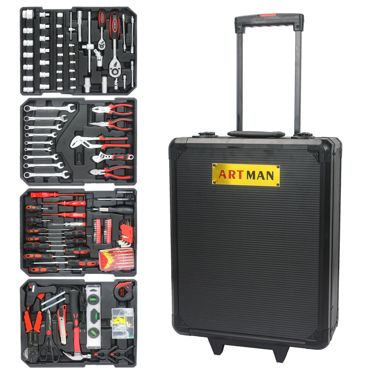 M optimized Home Tool Kit, Household Repair Hand Tool Set with Tool Bo - My Store 2