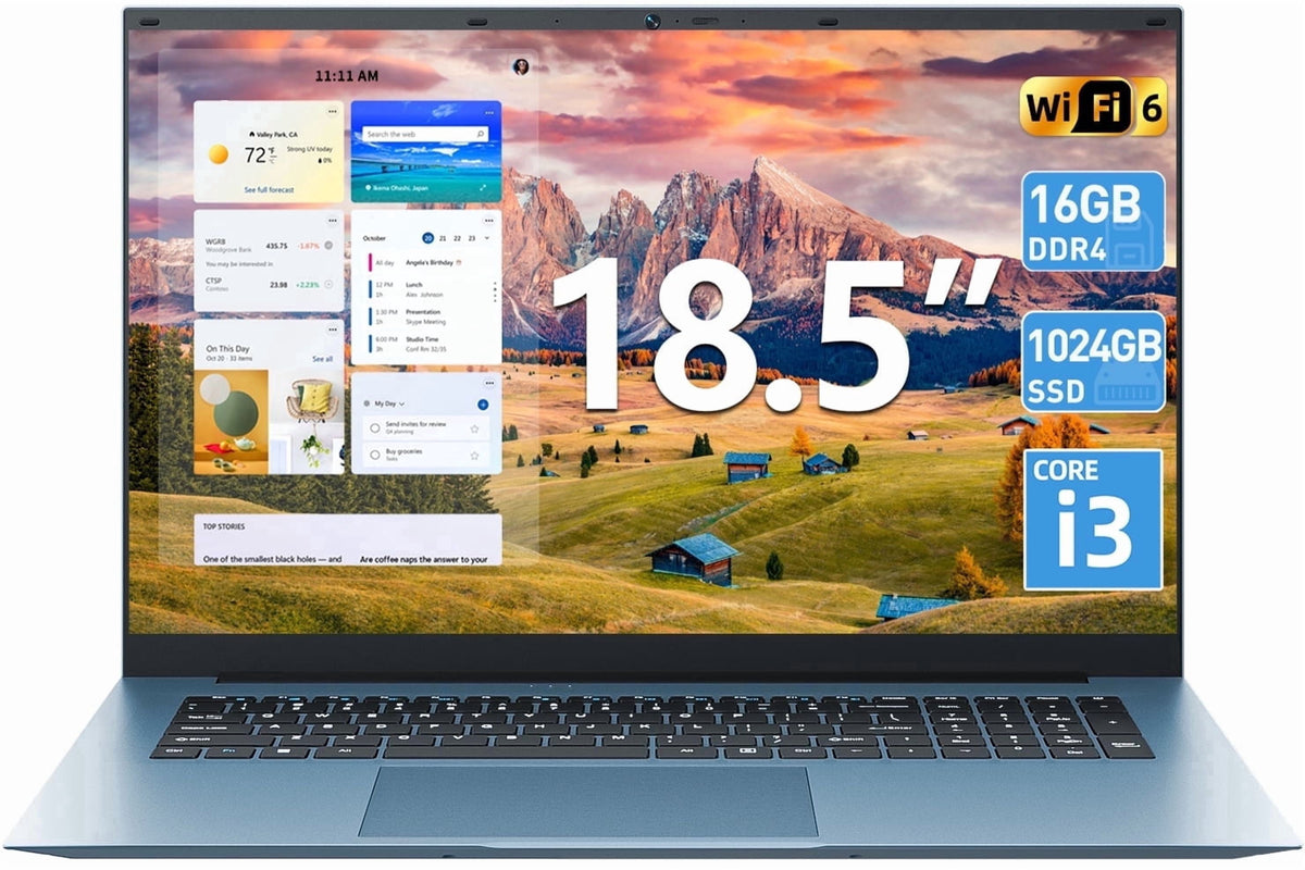 SGIN 18.5" Windows 11 Laptop 16GB DDR4 1024GB SSD Laptops Computer - 4