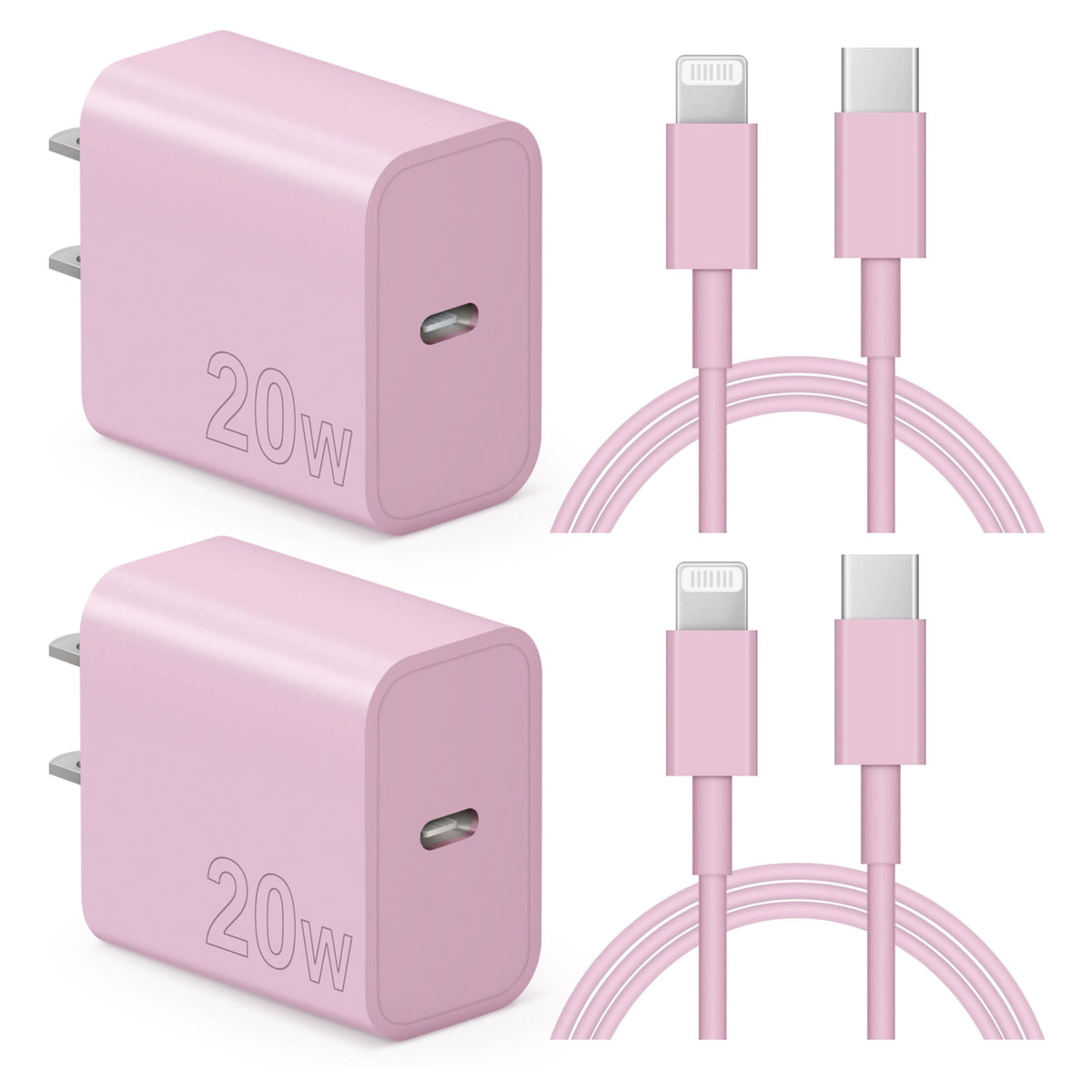 Coreykin 20W USB C Wall Charger-2 Pack Super Fast Charger with 6FT Cab - My Store 2