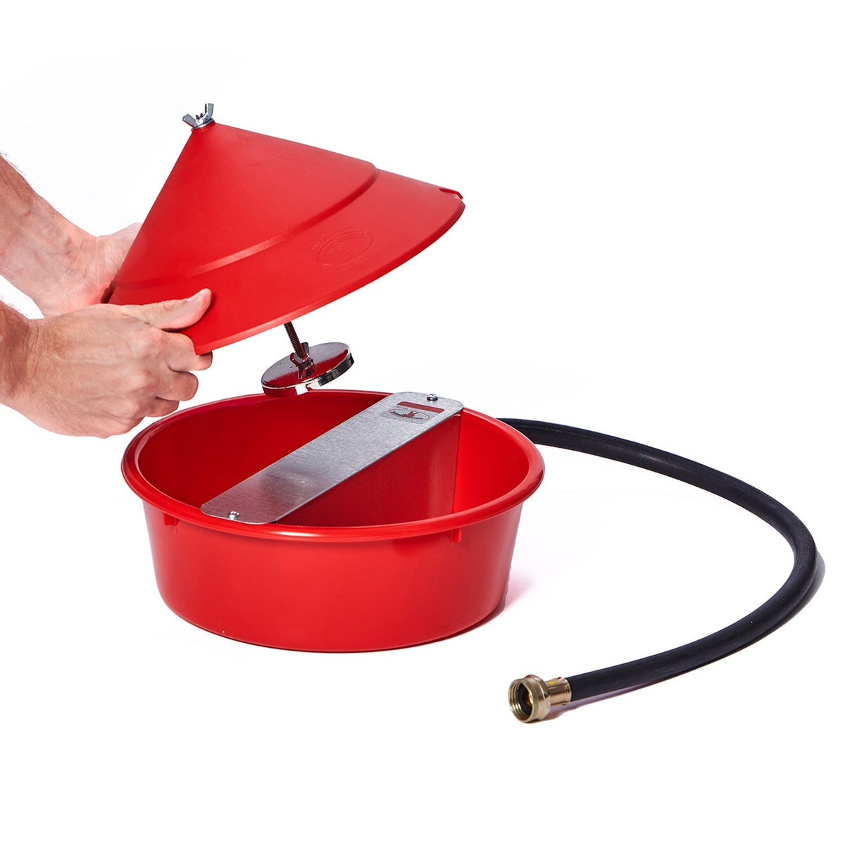 Little Giant Automatic Chicken Waterer with Cover, 5 Quart
