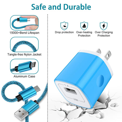 Fast Charger USB Wall Charger with USB-A to Micro Cable 6FT Fast Charg - My Store 2