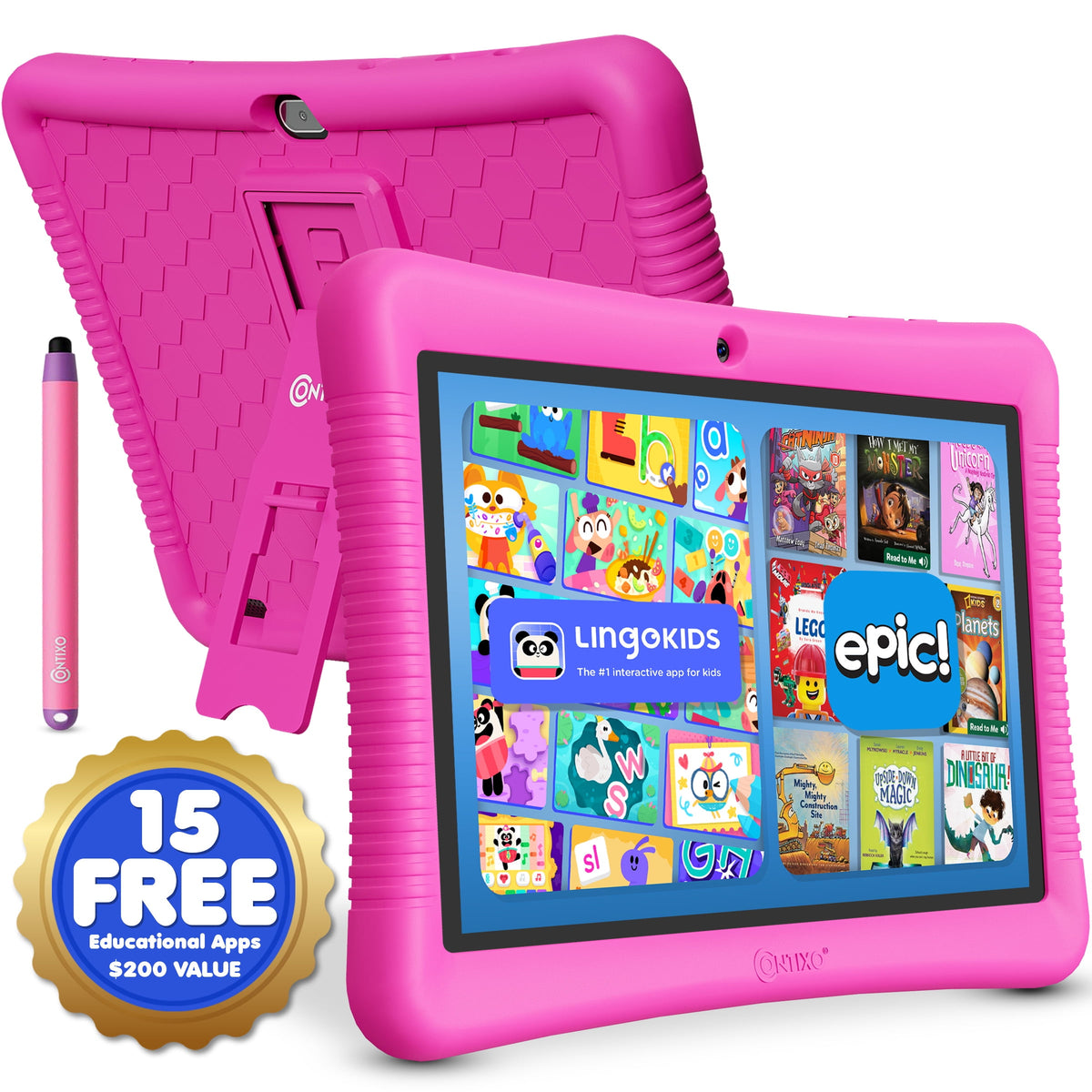 Contixo K102 Kids Tablets Bundle, Educational Tablets for Kids with Ca - My Store 2