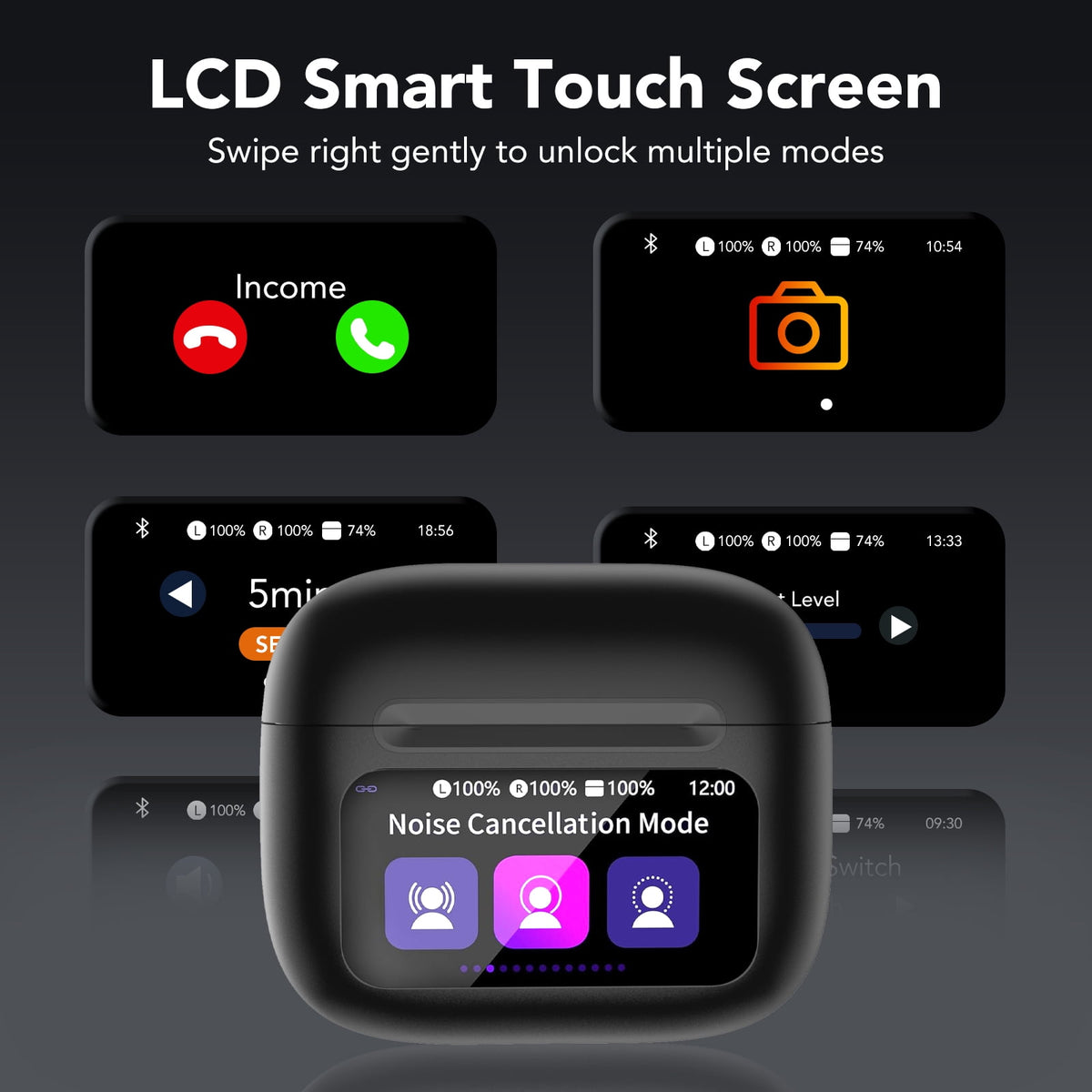 Touch Screen Wireless Earbuds Bluetooth Headphones with 50H Playtime, My Store 2