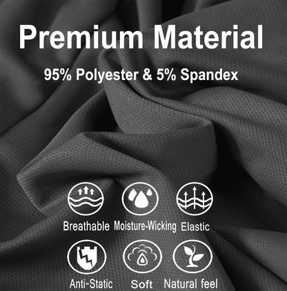 ASUDESIRE 5 Pack Athletic Shorts for Men with Pockets and Elastic Wais