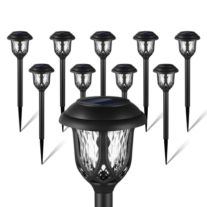 10 Pack Solar Lights Outdoor Decorative, Solar Pathway Lights Outdoor,