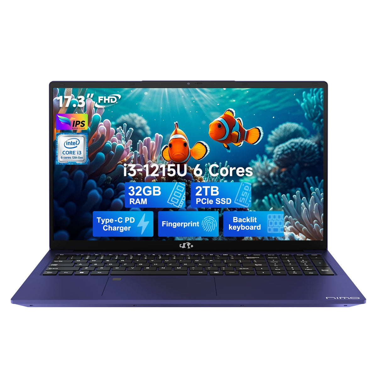 15.6"Laptop-Computer 16GB RAM 1TB SSD Intel Pentium 6 Cores i3-1215U 2