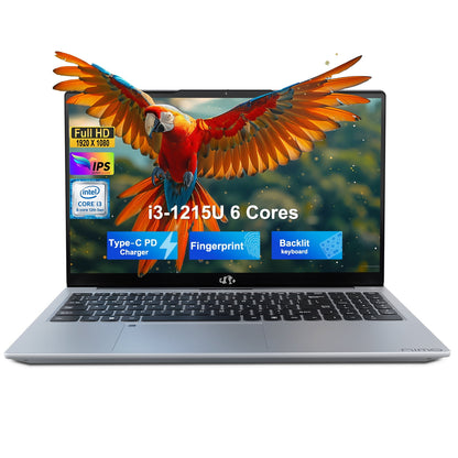 15.6"Laptop-Computer 16GB RAM 1TB SSD Intel Pentium 6 Cores i3-1215U 2