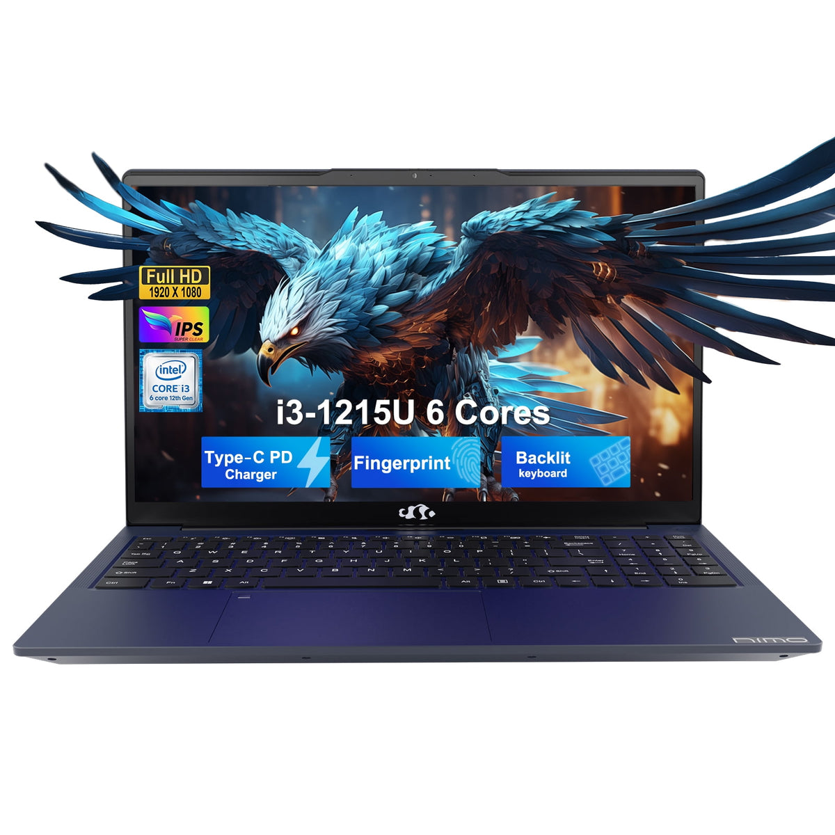 15.6"Laptop-Computer 16GB RAM 1TB SSD Intel Pentium 6 Cores i3-1215U 2