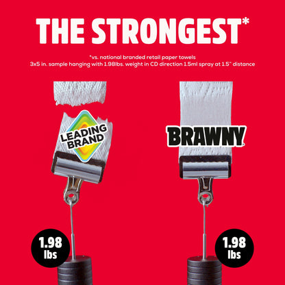Brawny Tear-A-Square 3-Ply Paper Towels, 6 Triple Rolls, 114 Sheets pe