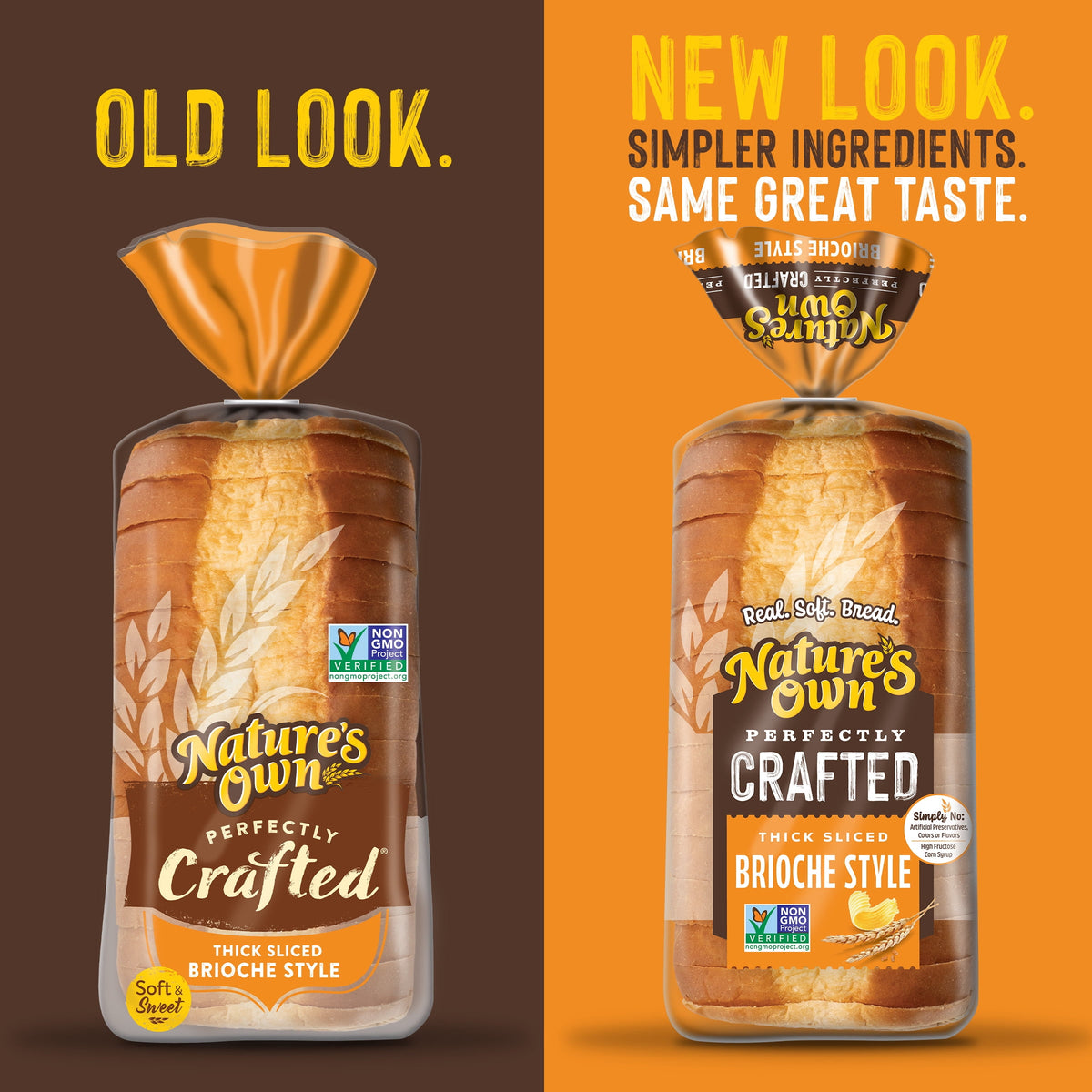 Nature's Own Perfectly Crafted Brioche Style Bread Loaf, Thick Sliced