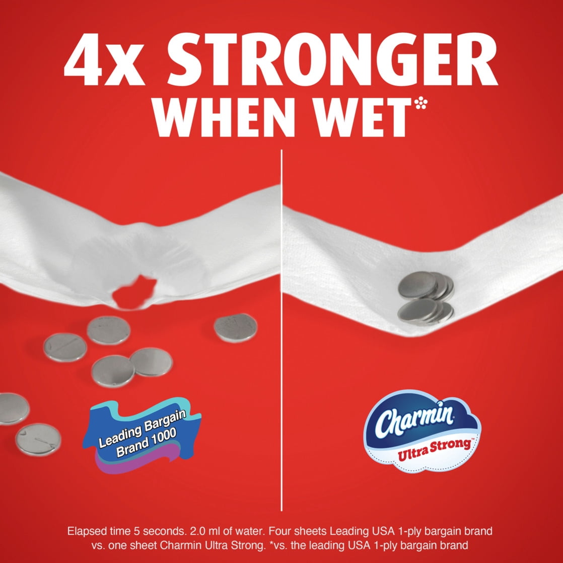 Charmin Ultra Strong Toilet Paper 24 Mega Rolls, 220 Sheets Per Roll