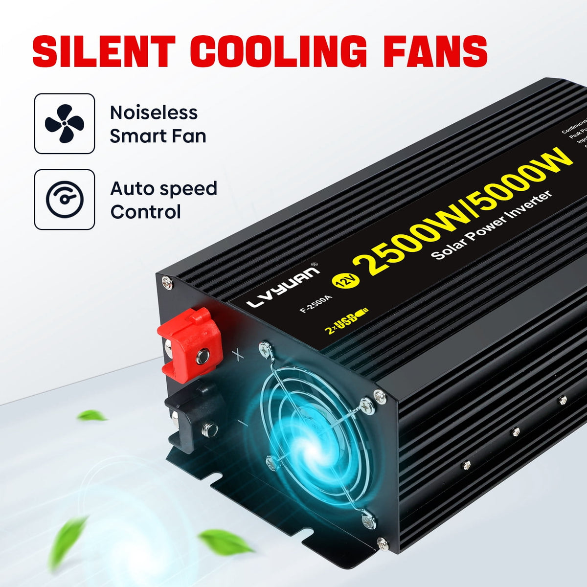 2500W 5000W Peak Modified Sine Wave Power Inverter 12V DC to 110V AC C