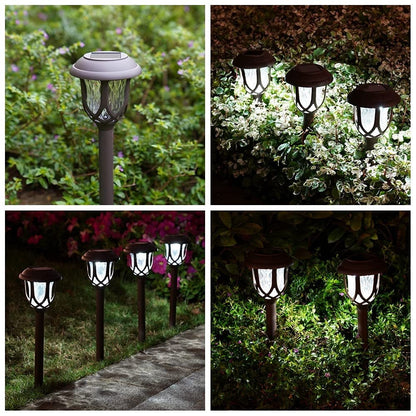10 Pack Solar Lights Outdoor Decorative, Solar Pathway Lights Outdoor,