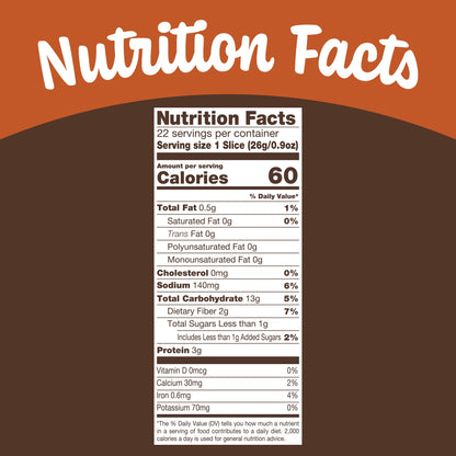 Nature's Own 100% Whole Wheat Bread, Sliced Non-GMO Whole Wheat Sandwi