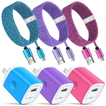 Fast Charger USB Wall Charger with USB-A to Micro Cable 6FT Fast Charg - My Store 2