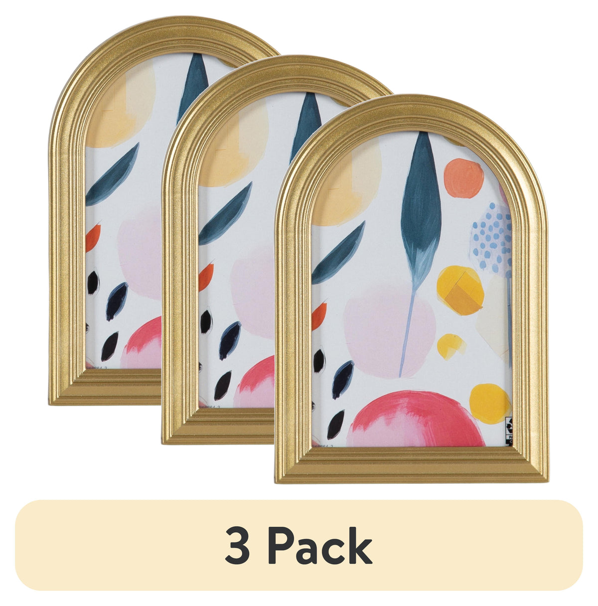 (3 pack) DesignOvation 4x6 Arch Gold Decorative Tabletop Picture Frame - My Store 2