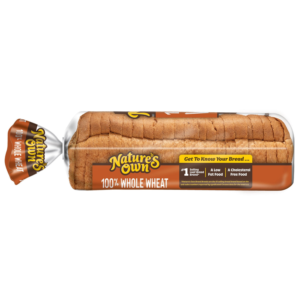 Nature's Own 100% Whole Wheat Bread, Sliced Non-GMO Whole Wheat Sandwi
