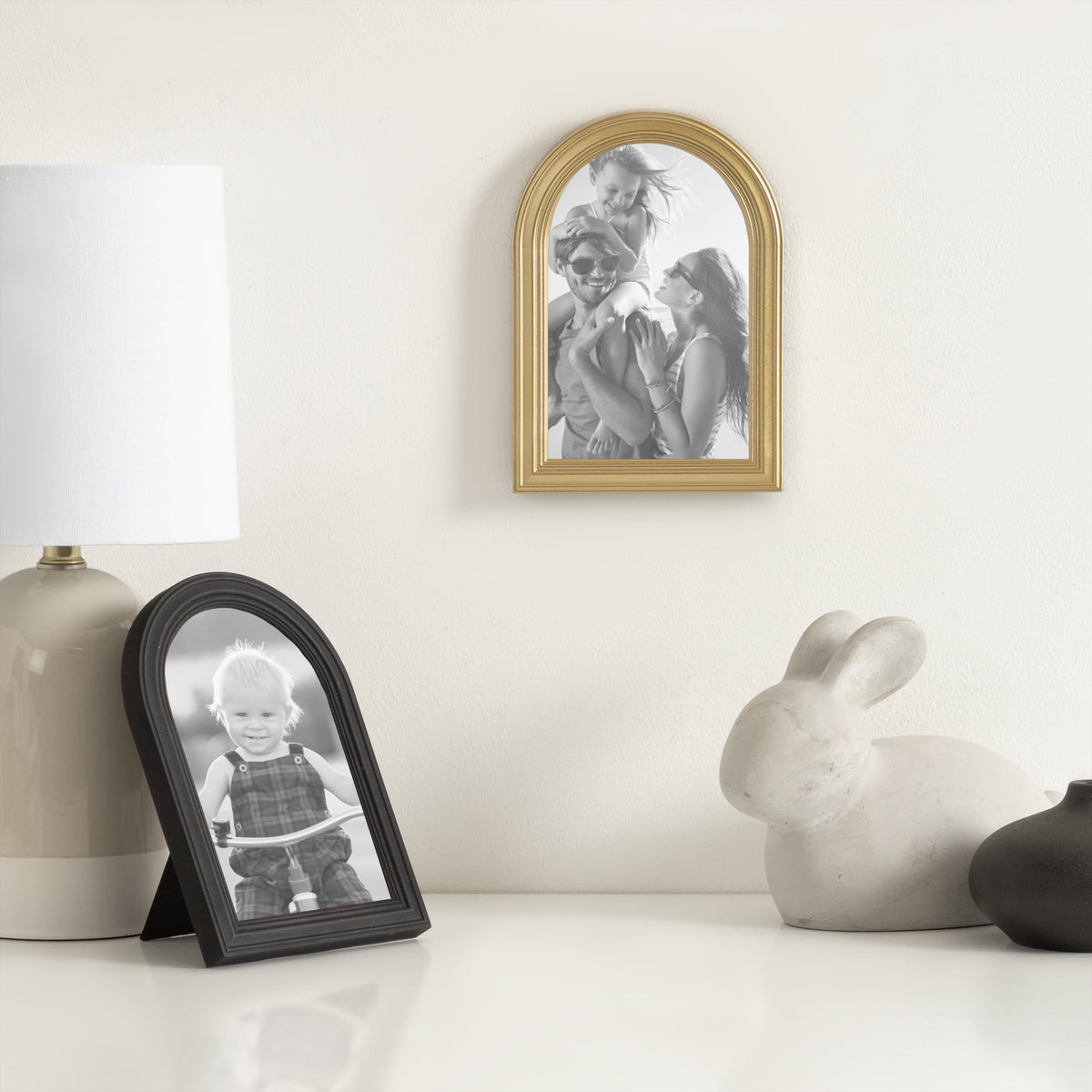 (3 pack) DesignOvation 4x6 Arch Gold Decorative Tabletop Picture Frame - My Store 2