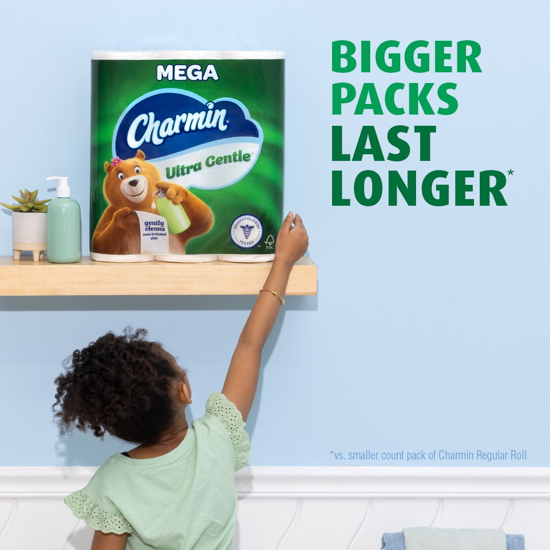 Charmin Ultra Gentle Toilet Paper, 12 Mega Rolls, 231 Sheets Per Roll