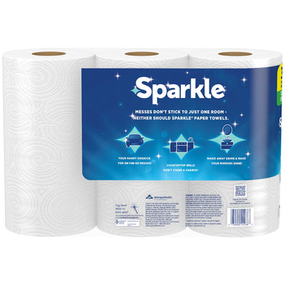 Sparkle Tear-A-Square Paper Towels, 3 Triple Rolls, 165 Sheets per Rol