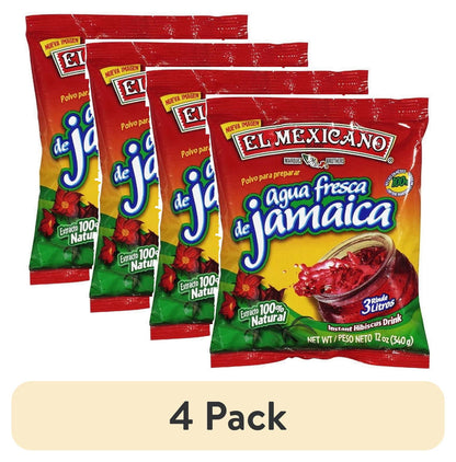 (3 pack) El Mexicano Jamaica Powdered Drink Mix, Hibiscus, Multiserve