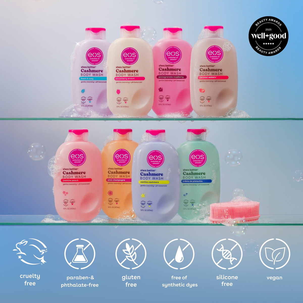 eos Shea Better Cashmere Body Wash, Pink Champagne, Creamy Gel Formula - My Store 2