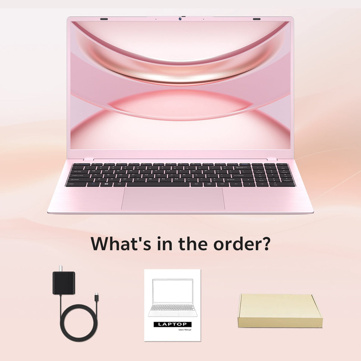THTRO 15.6" Pink IPS FHD Laptop Computer, 512GB SSD 16GB RAM, Intel 65