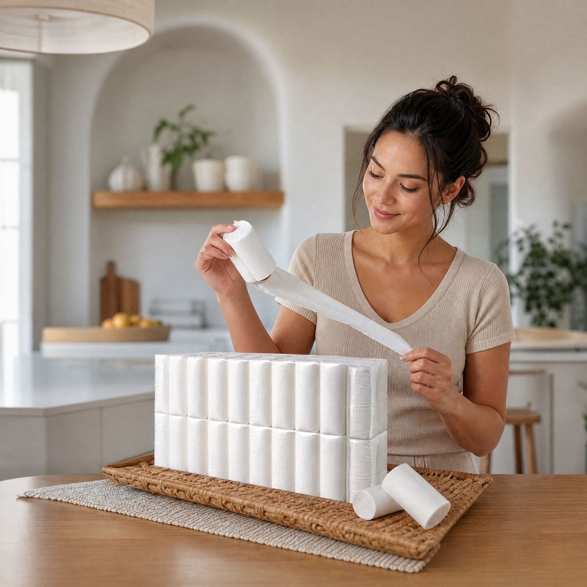 Wholesale Toilet Paper 20g Per Roll 50 Rolls Per Bundle, Disposable Ba