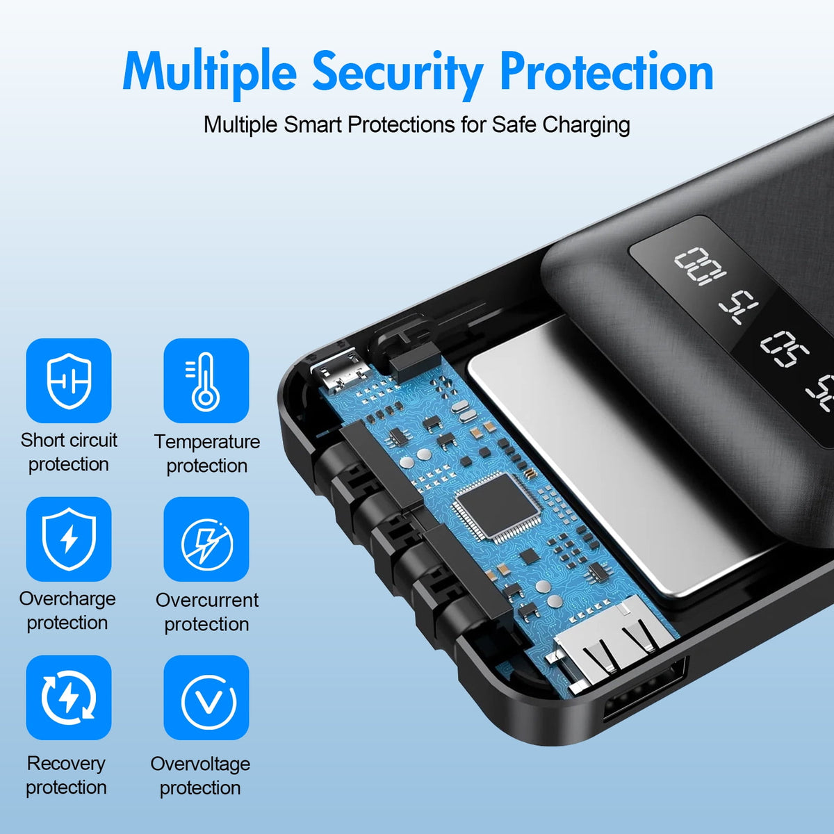 20000mAh Power Bank Portable Fast Charger with 4 Cables, Compatible wi - My Store 2
