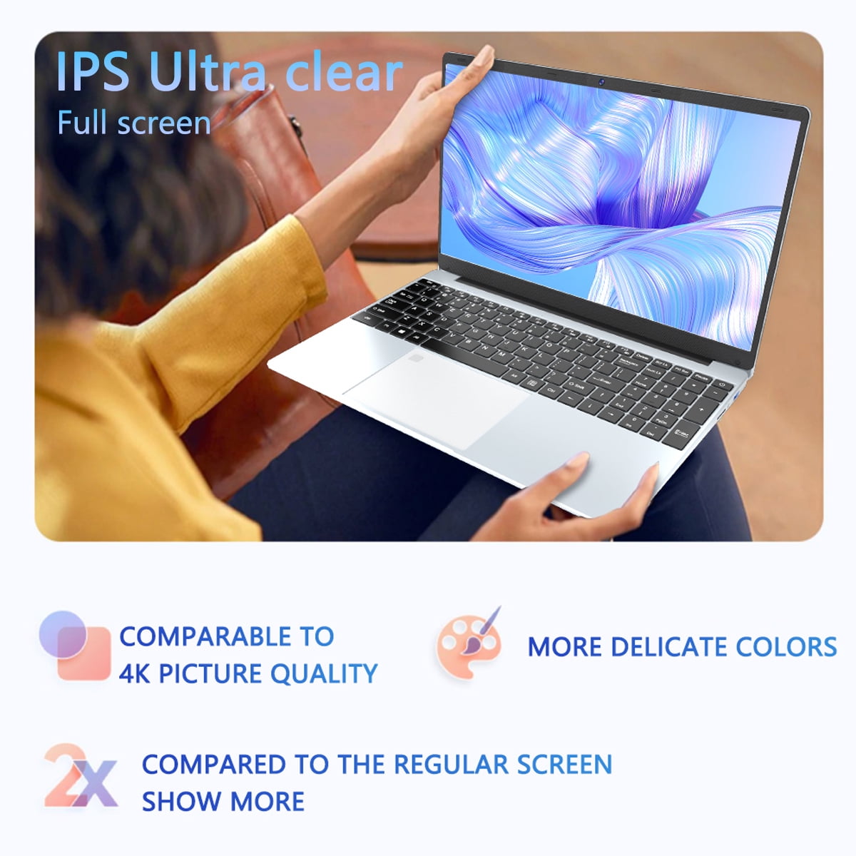 KUU 15.6" Laptop, Intel Celeron N5095, 16GB RAM, 512GB SSD, Windows 11