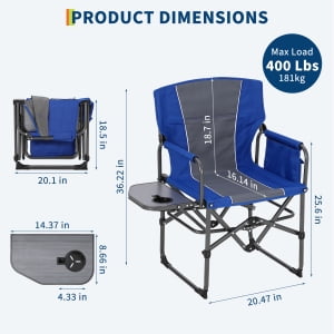 Danolapsi Oversized Folding Director Camping Chair,Heavy Duty Portable - My Store 2