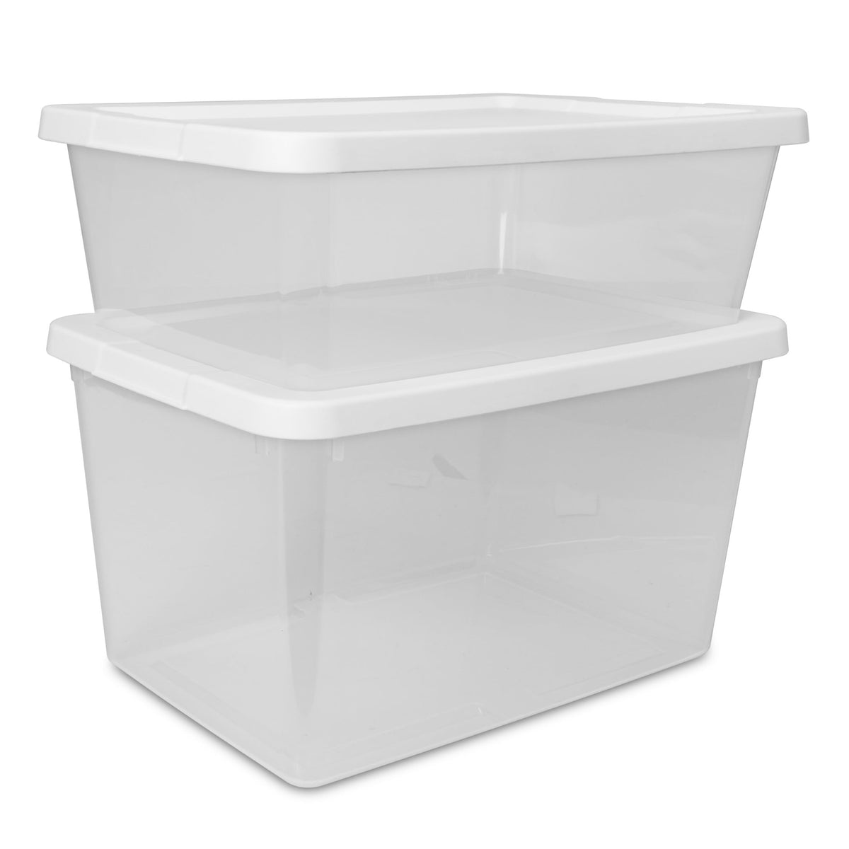 Sterilite Set of (4) 12 Quart Storage Bins, Clear Plastic Storage Bin - My Store 2