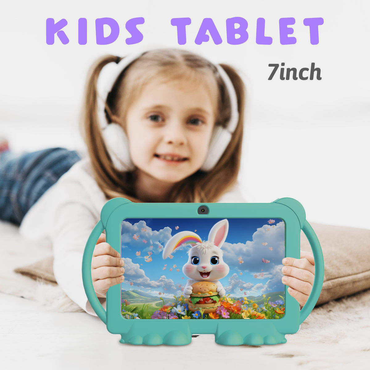 Kids Tablet, 7 inch Android Tablet for Kids, 4GB RAM 32GB ROM 1024GB E - My Store 2