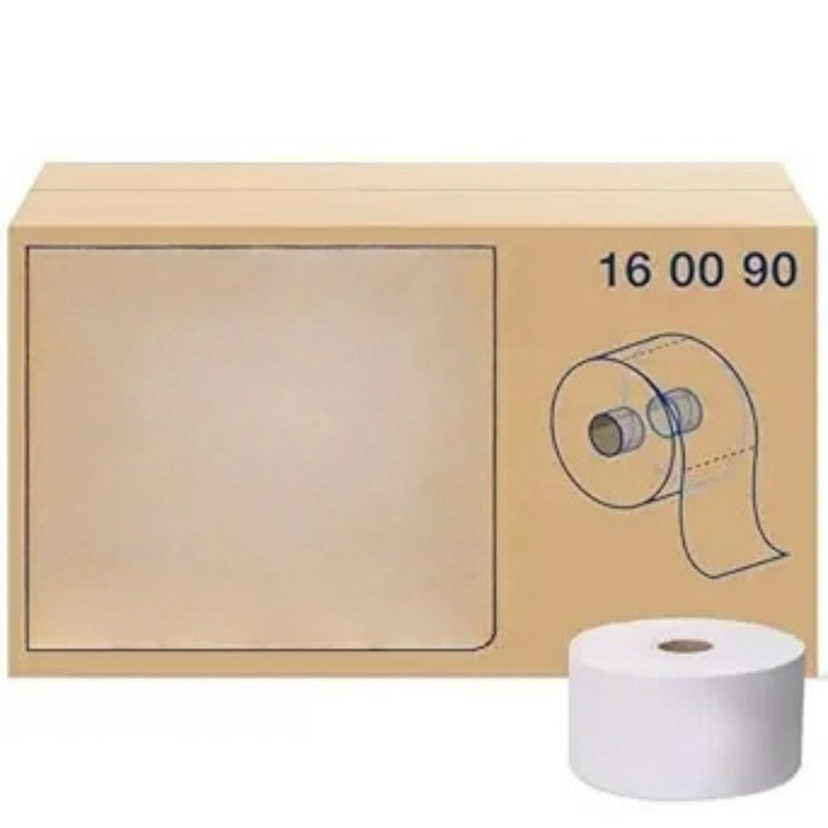 Mid-size Toilet Paper Roll White T10, Universal, 2-ply, 12 x 2000 shee