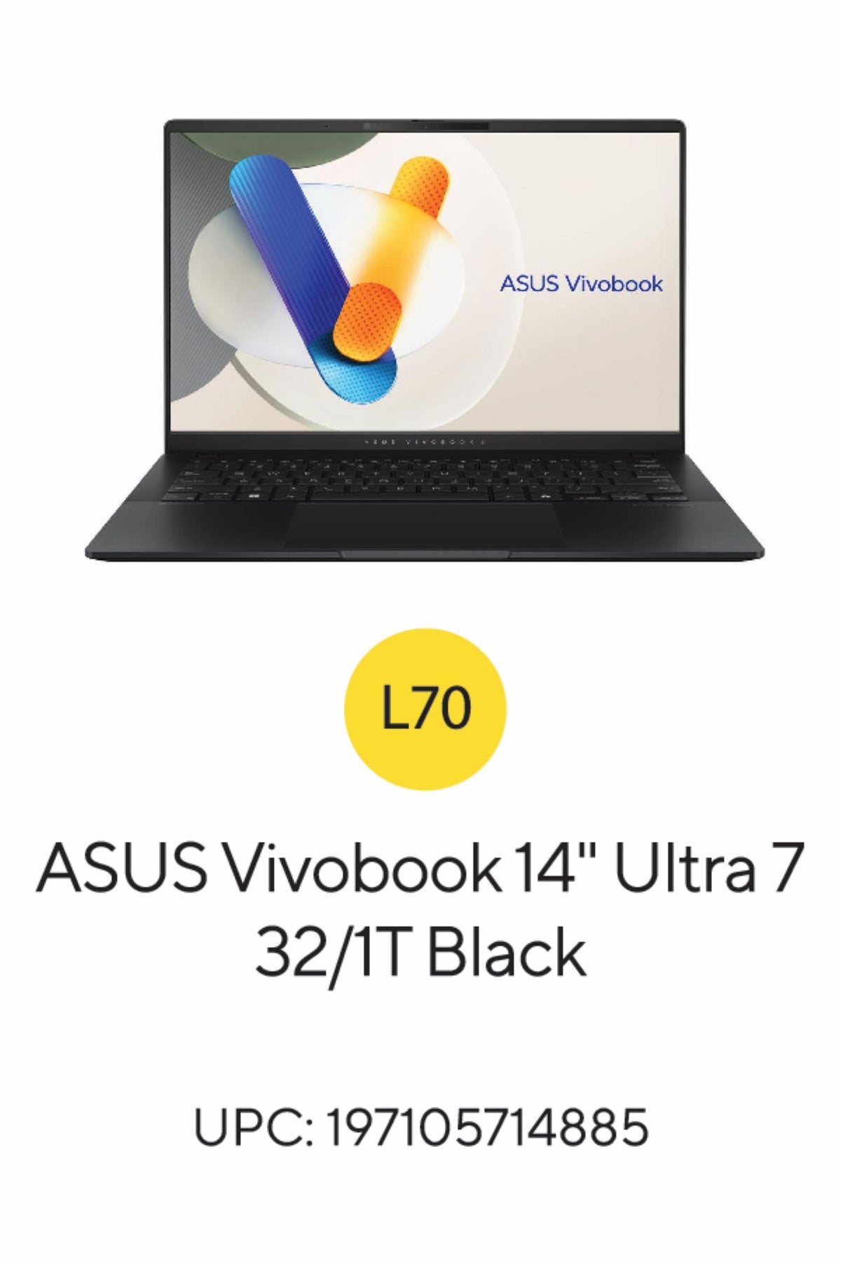 ASUS Vivobook S 14 Copilot+ PC 14" WUXGA OLED Windows Laptop Intel Cor