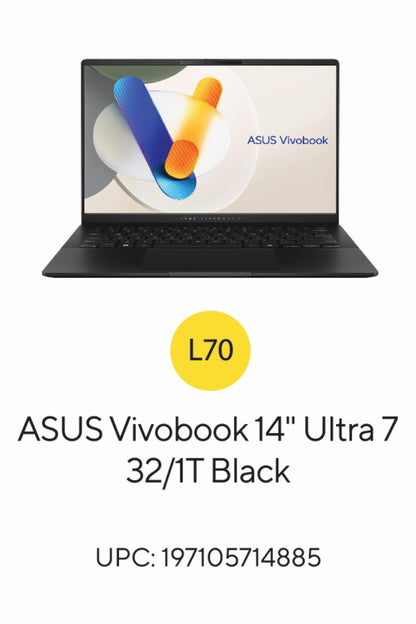 ASUS Vivobook S 14 Copilot+ PC 14" WUXGA OLED Windows Laptop Intel Cor