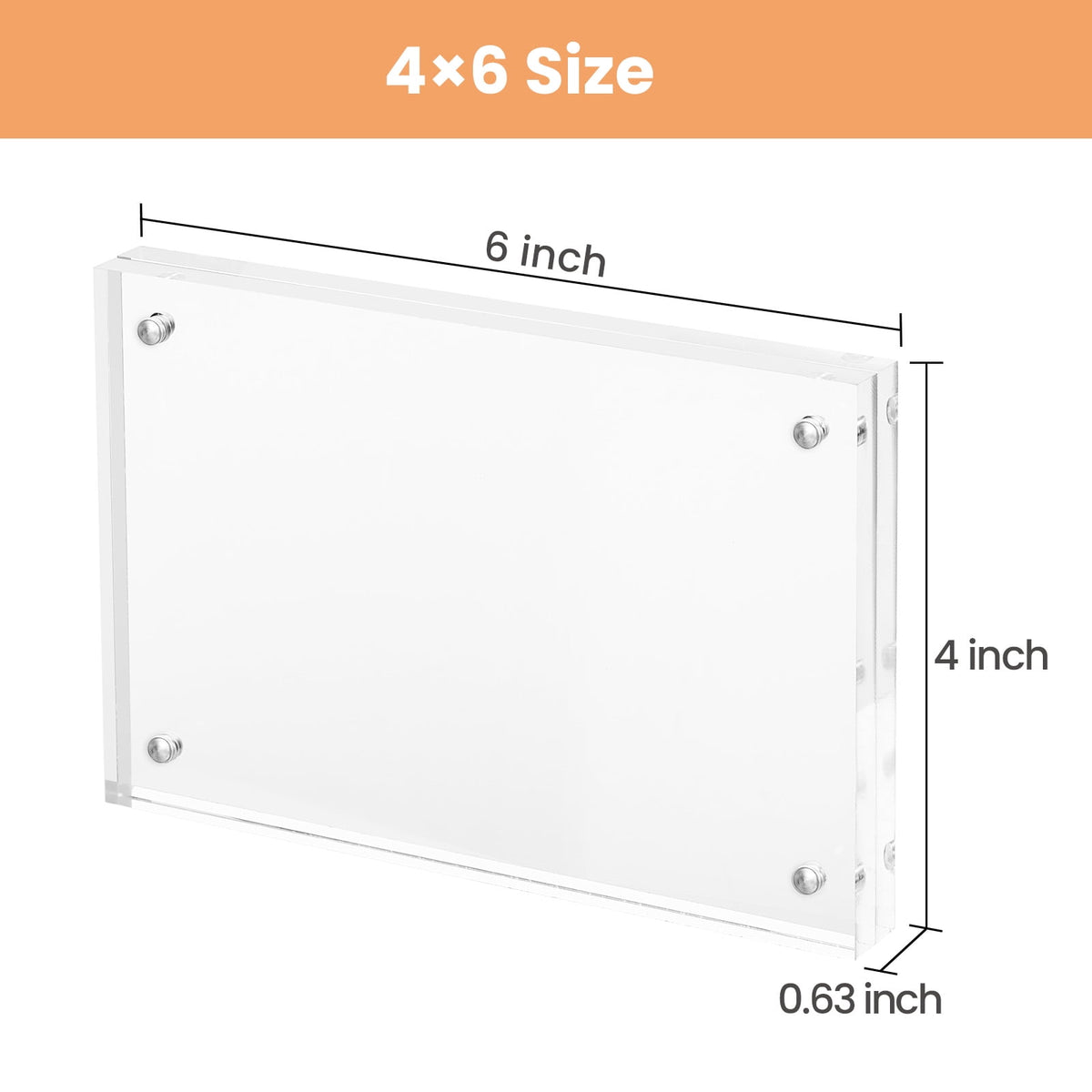 Sindcom 4x6 Acrylic Frames 3 Pack, Frameless Clear Picture Frames, Dou - My Store 2