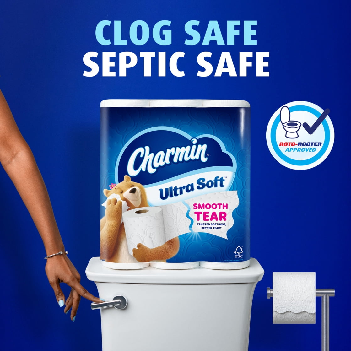 Charmin Ultra Soft Toilet Paper, 4 Mega Rolls, 2-Ply Bath Tissue