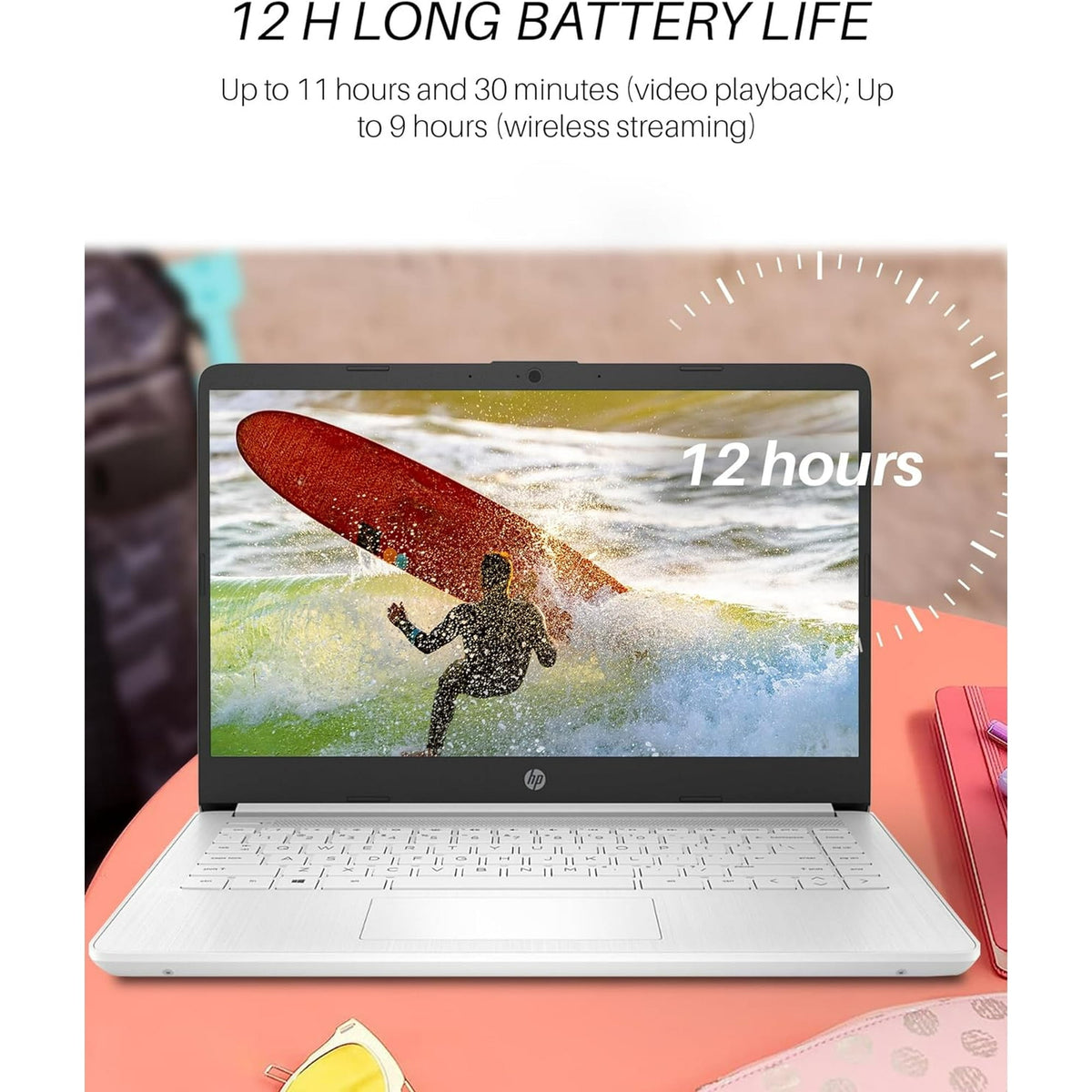 HP 14" HD Laptop for Students and Business,Intel Celeron N4120, 4GB RA