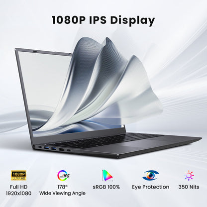 RNRUO 15.6" Laptop Computer, 8GB RAM 128GB SSD, Intel 6500Y with 2 Cor