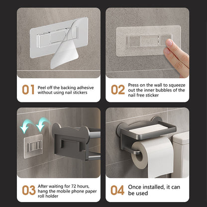 Wrjufa Toilet Paper Freestanding Rustproof Toilet Paper With Accessori