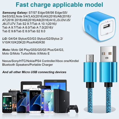 Fast Charger USB Wall Charger with USB-A to Micro Cable 6FT Fast Charg - My Store 2