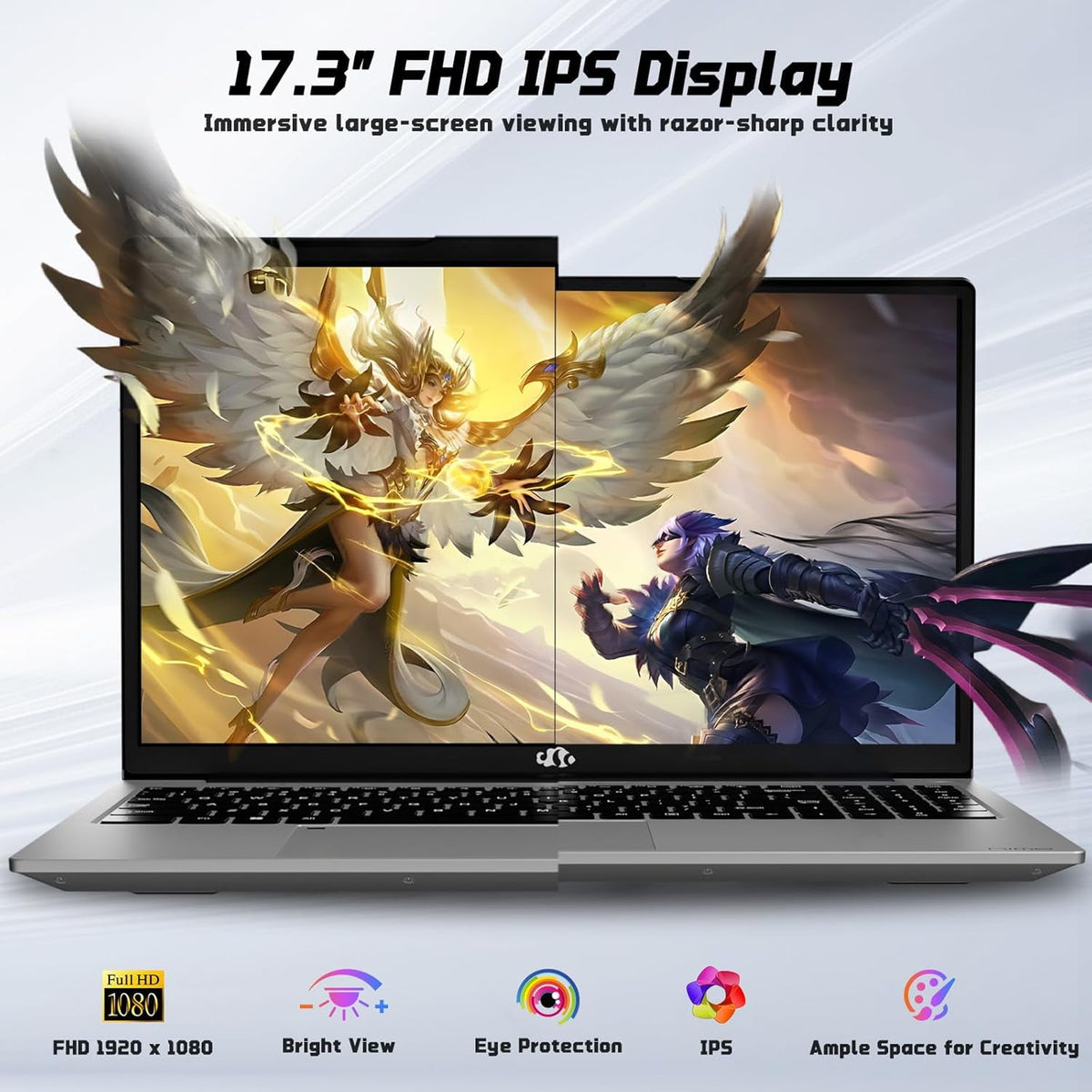 17.3" IPS FHD Laptop - 16GB RAM 256GB SSD Intel Pentium N100 (Beat i3-
