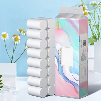 Amketima 16 Rolls Toilet Paper 4 Layer Bathroom Tissue Made from Wood